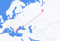 Flights from Surgut, Russia to Mytilene, Greece