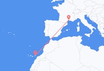 Vluchten van Ajuy, Spanje naar Montpellier, Frankrijk