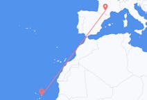 Flyg från Boa Vista (kommun i Brasilien, Roraima, lat 3,19, long -60,61), Kap Verde till Toulouse, Frankrike