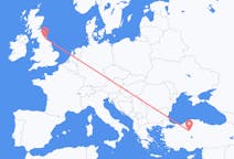 Fly fra Durham, England til Ankara