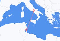 ジェルバ島からナポリ行きのフライト