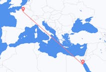Flyg från Hurghada, Egypten till Paris, Frankrike