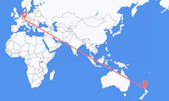 Vluchten van Whangarei, Nieuw-Zeeland naar Stuttgart, Duitsland
