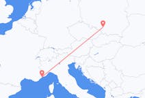 Flights from Nice to Katowice
