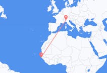 Flyreiser fra Cap Skiring, Senegal til Milano, Italia
