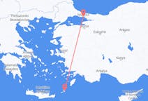 ギリシャのカルパトス島からから、トルコのイスタンブールまでのフライト