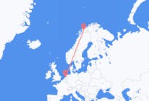 Flyg från Bardufoss, Norge till Amsterdam, Nederländerna