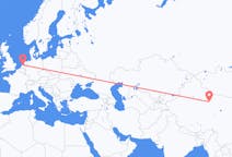 Flyg från Dunhuang, Kina till Amsterdam, Nederländerna