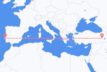 Flyreiser fra Mus, Tyrkia til Lisboa, Portugal
