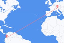 Flyreiser fra Pasto, Colombia til Innsbruck, Østerrike