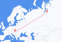 Fly fra Novyj Urengoj til Budapest