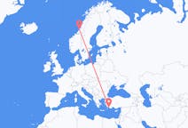 Flights from Rørvik, Norway to Dalaman, Turkey