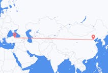 Flyg från Tianjin, Kina till Karamustafapasa, Turkiet