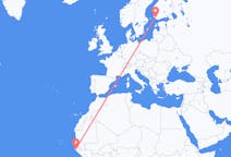 Flyg från Ziguinchor, Senegal till Åbo, Finland