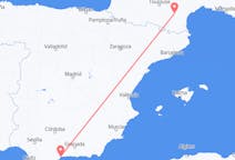 Vluchten van Carcassonne, Frankrijk naar Malaga, Spanje