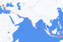 出发地 印度尼西亚古邦目的地 希腊塞萨洛尼基的航班