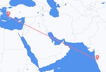 Flyrejser fra Kolhapur, Indien til Bodrum, Tyrkiet