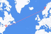 Flights from New York, the United States to Namsos, Norway