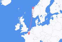 Flights from Sandane, Norway to Paris, France
