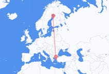 Flyreiser fra Karleby, Finland til Khios, Hellas