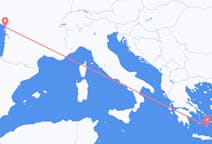 Flights from La Rochelle in France to Santorini in Greece