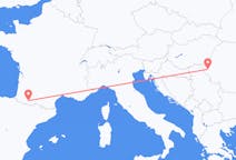 Flug frá Timișoara, Rúmeníu til Lourdes, Frakklandi