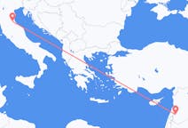 Flyrejser fra Damaskus, Syrien til Forli, Italien