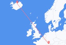 Vluchten van Akureyri, IJsland naar Zürich, Zwitserland