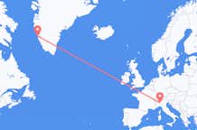 Flights from Nuuk to Milan