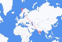 Flights from Tiruchirappalli, India to Bodø, Norway