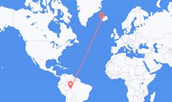 Flyreiser fra Porto Velho, Brasil til Reykjavik, Island