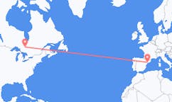 Flyreiser fra Timmins, Canada til Reus, Spania