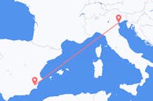スペインのムルシアから、イタリアのヴェネツィアまでのフライト