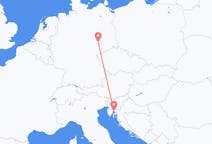 Flug frá Rijeka, Króatíu til Leipzig, Þýskalandi