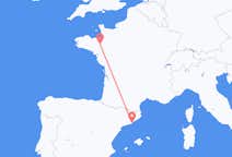 Vluchten van Rennes, Frankrijk naar Barcelona, Spanje