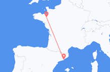 出发地 法国出发地 雷恩目的地 西班牙巴塞罗那的航班
