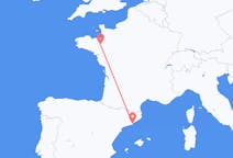 Flyg från Rennes, Frankrike till Barcelona, Spanien
