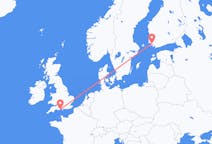 Flyrejser fra Bournemouth, England til Turku, Finland