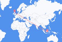 Flyrejser fra Banjarmasin, Indonesien til Edinburgh, Skotland