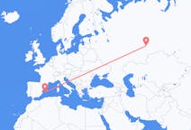 Flyg från Jekaterinburg, Ryssland till Ibiza, Spanien