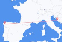 Flyreiser fra Zadar, Kroatia til Santiago de Compostela, Spania