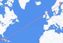 Flyrejser fra Grand Cayman, Caymanøerne til Umeå, Sverige