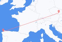 Flyreiser fra La Coruña, Spania til Brno, Tsjekkia