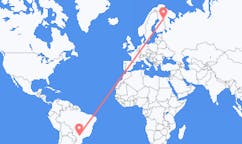 Flyrejser fra Presidente Prudente, São Paulo, Brasilien til Kuusamo, Finland