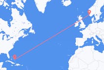 Voli da isola di San Salvador, Bahamas a Stavanger, Norvegia