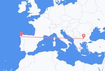 Flyrejser fra Plovdiv, Bulgarien til Santiago de Compostela, Spanien