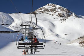photo of ski resort on top of mountain. A place with a beautiful view in La Massana, Andorra.