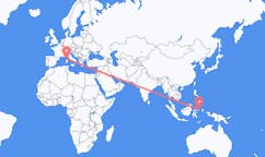 Flyreiser fra Manado, Indonesia til Figari, Frankrike