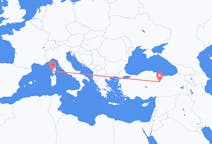 Flyreiser fra Ajaccio, til Sivas