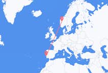 Loty z Sogndal, Norwegia z Lizbona, Portugalia